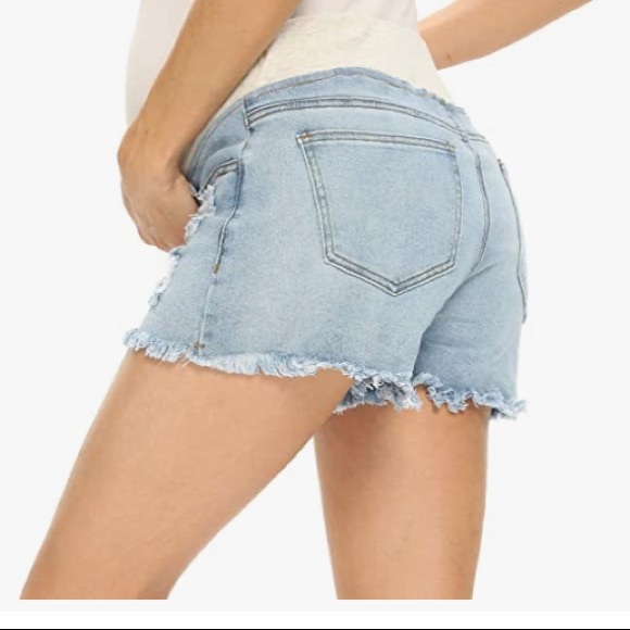 V VOCNI maternity denim shorts - Picture 2 of 3